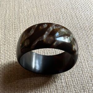 Brown with faux mother of pearl Bangle. 60-70’s era